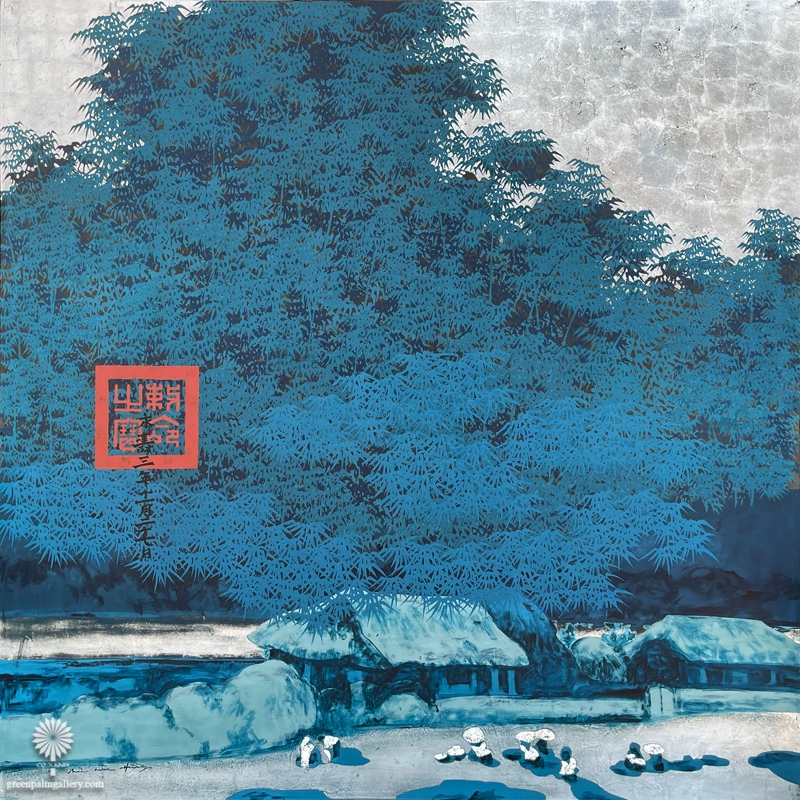 Blue bamboo