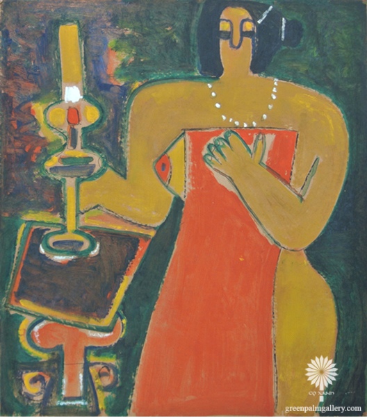Girl with red scarf