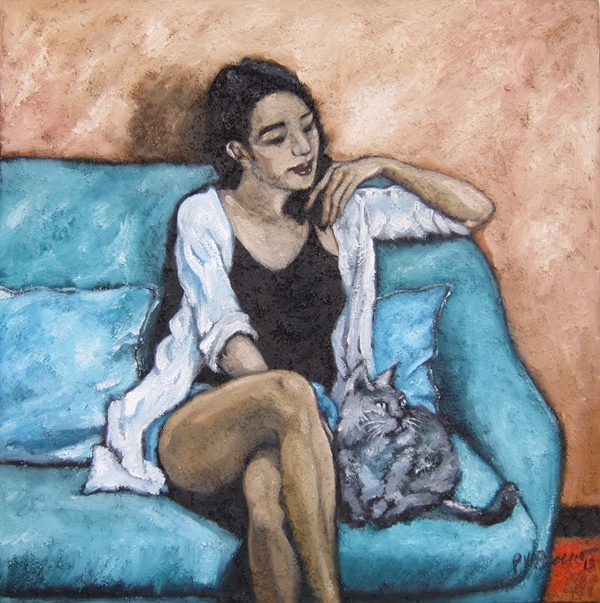 Lady with the cat II