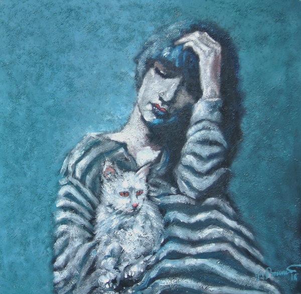 Girl with cat