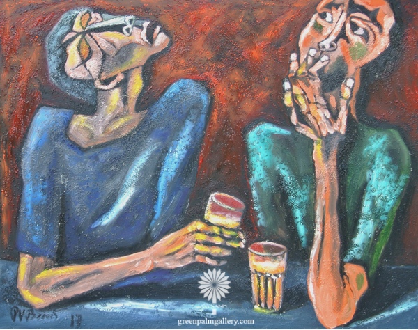 Sharing a drink