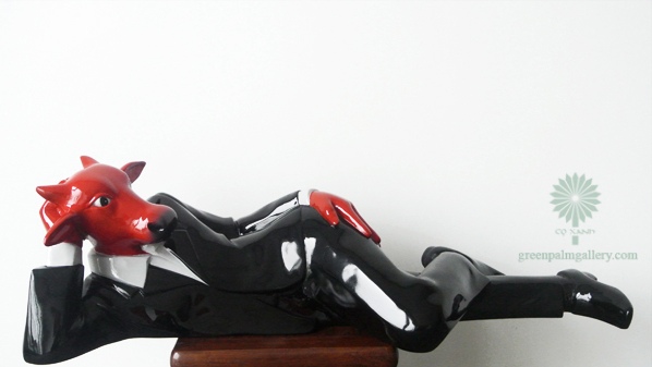 Reclining statue