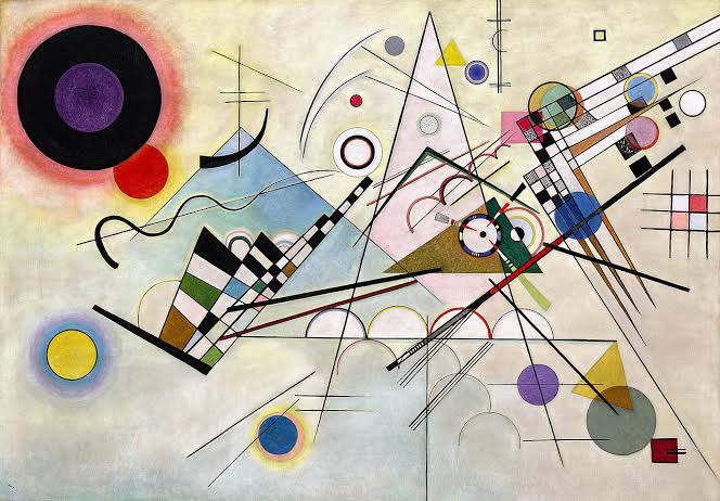 Kandinsky's Composition VIII (1923) *stands out for its harmonious interplay of geometry, line, and color.